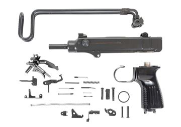 Picture of VZ 61 Skorpion parts kit, includes all components, except receiver, Painted, black grip